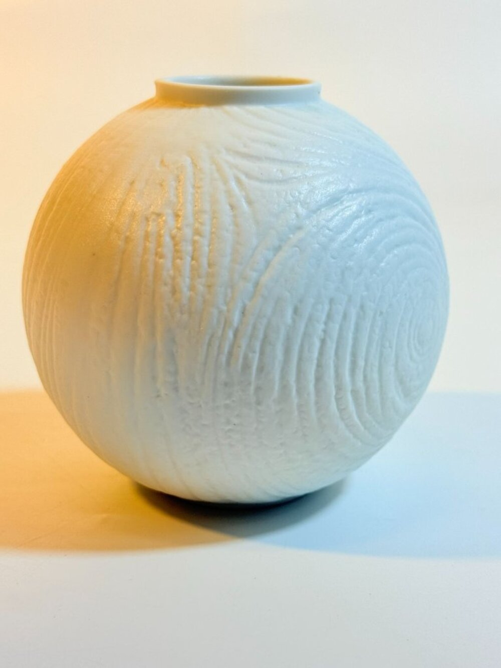 Vase Rosenthal Studio Line Martin Freyer Op Art Modernist Matte white bisque por - Picture 4 of 16